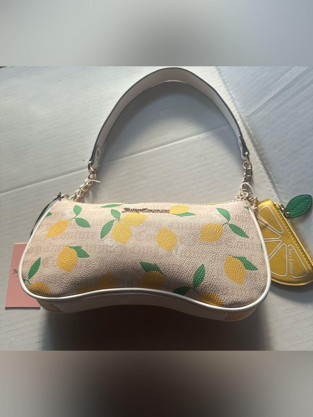 🍋 NWT Juicy Couture Fruitful Lemon Print Shoulder Bag & Coin Purse – Y2K Vibe! - Picture 12 of 16